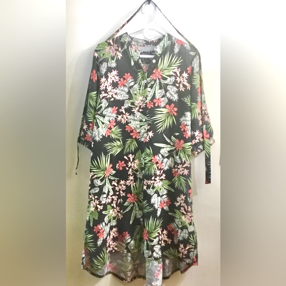 VICCI Germany 🇩🇪 100% linen tropical tunic dress - Picture 2 of 16